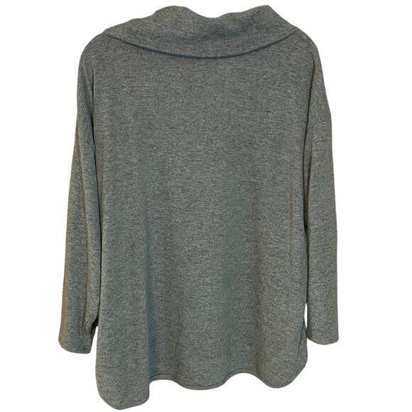 Ruby Rd. Woman 1X Green Cowl Neck Button Pullover Knit Top NWT cozy comfy autumn - Picture 3 of 8